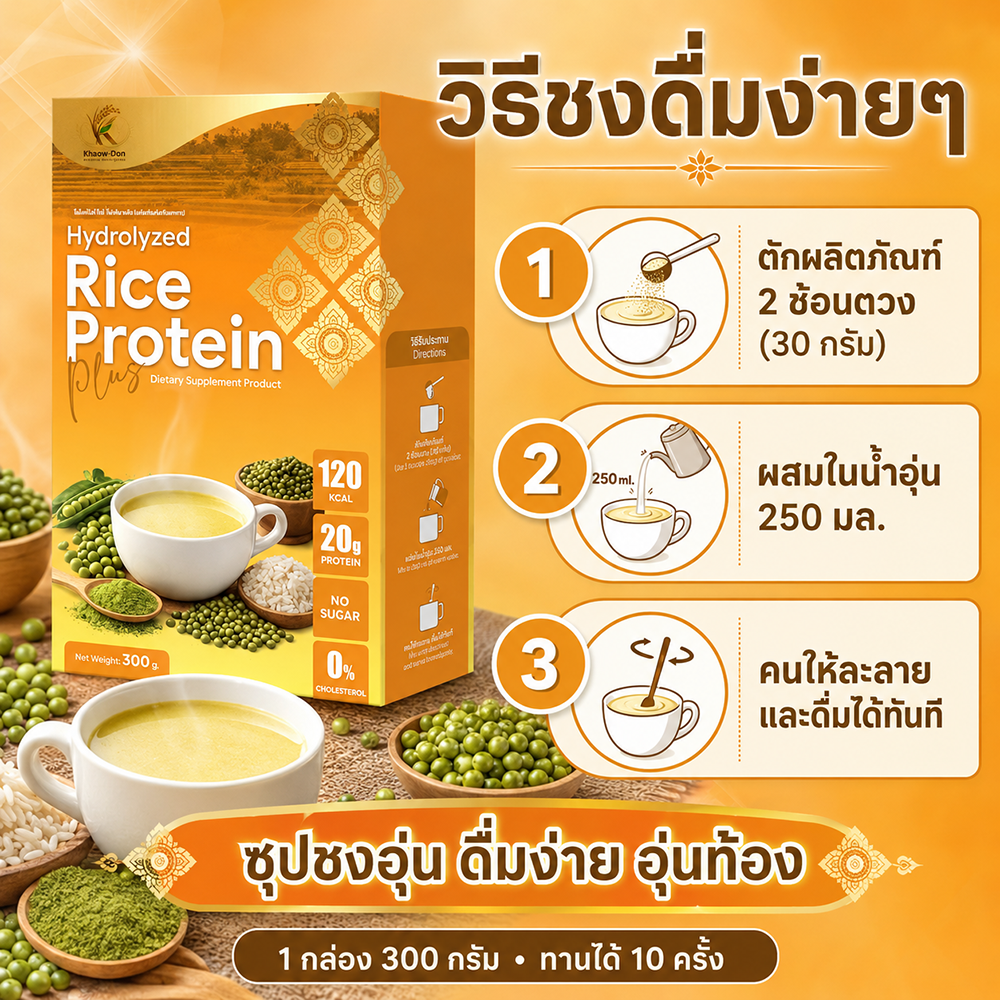 Hydrolyzed Rice Protein Plus (ตรา ข้าวอุ่น)